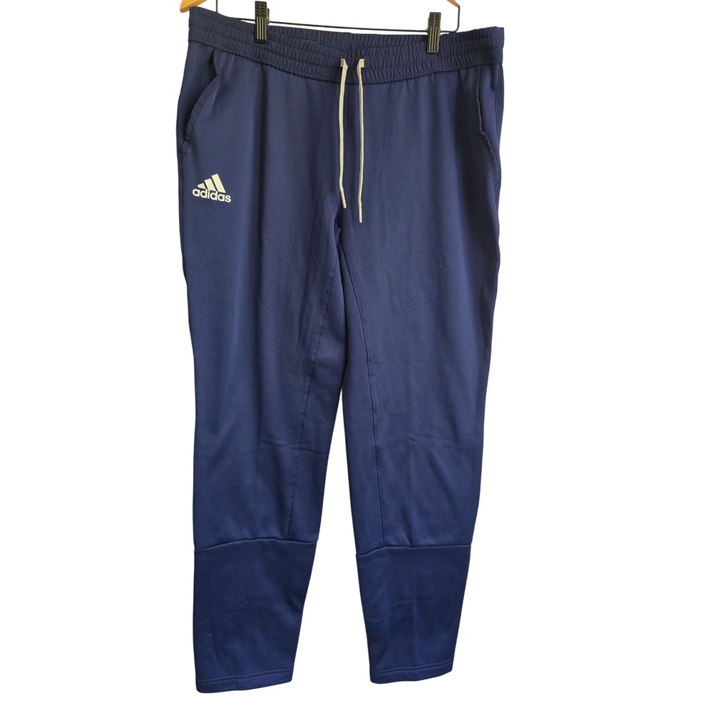 🆕️ NWT - Adidas Womens Team Tapered Pants Navy Blue Joggers HI0703 Size Large